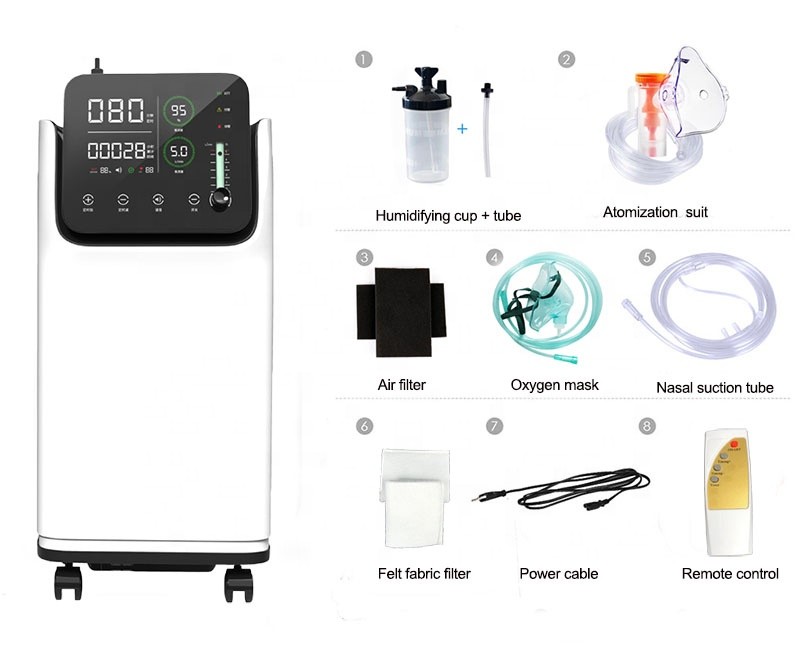 220V Hospital 5 Litre Oxygen Concentrator Machine For O2 Concentration