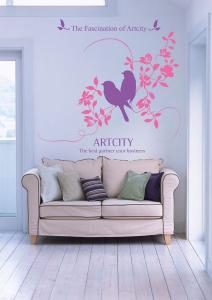 Quality Custom Wall Flower Stickers YX-076 / Decal Wall Stickers wholesale