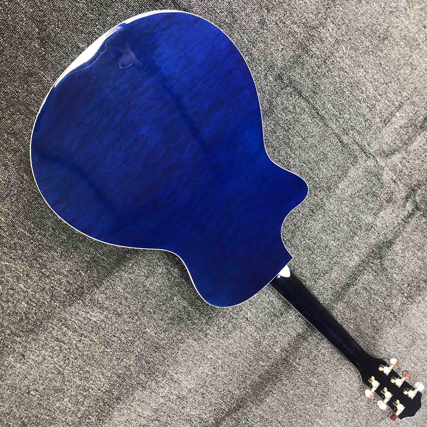Solid Spruce Top Sunburst Flamed Maple G614S Acoustic Guitar with Customized Logo