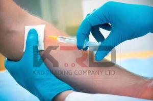 Quality Work chemical pink logo blue printing rubber magenta powder free examination medical nitrile gloves disposable wholesale