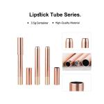3.5g Rose Gold Empty Lip Balm Containers Liner Pencil Metal Lipstick Tube
