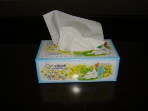 Quality 144 sheets Absorbent Soft Facial Tissue Paper , Box Facial Tissue 13gsm wholesale