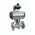 Stainless Steel Flange End Vacuum Ball Valve With Pneumatic Actuator DIN