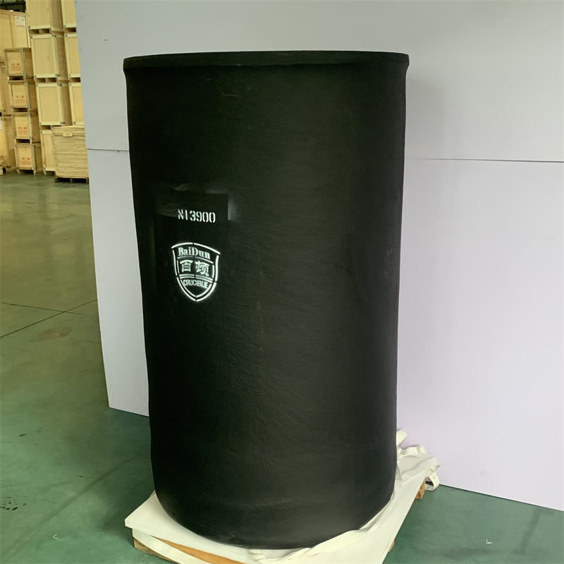 Carborundum Graphite Crucible For Induction Furnace Straight Cylindrical Crucible