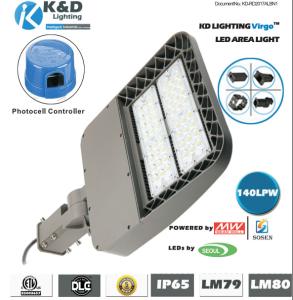 Quality 1.4ft Square LED Outdoor Area Street Lighting Lamp 250W 130Lm/W Efficiency wholesale