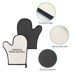 Customizable Printable Sublimation Oven Gloves Kitchen Oven Mitts With Black