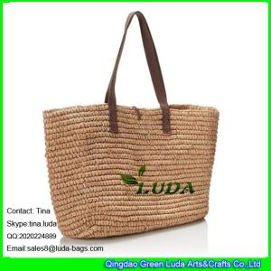 Quality LUDA raffia straw beach bag natural raffia straw tote bag wholesale wholesale