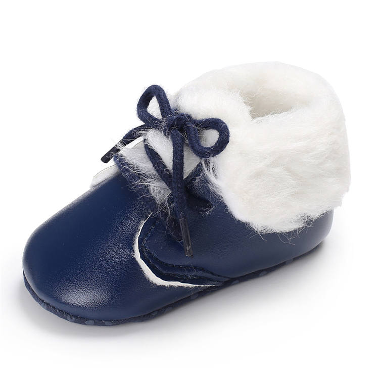 Hot sale PU Leather upper warm 0-18 months Moccasins boots baby boots leather