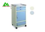 Steel Bedside Tables Hospital Ward Equipment , Bedside Cabinet On Wheels