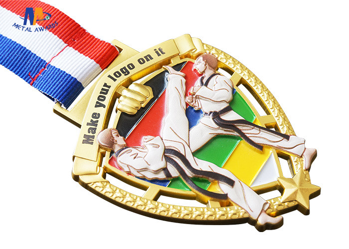 76.2*3mm Peltate Stock Medals For Taekwondo Tournament