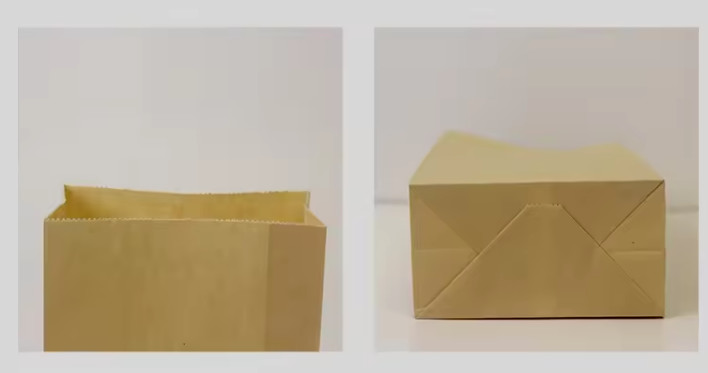 Food Packaging Square Bottom Paper Bags Oil And Stain Proof