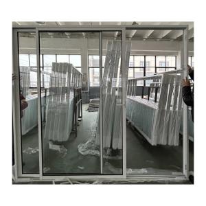 Quality Lightweight White Aluminium Double Sliding Doors Sound Insulation wholesale
