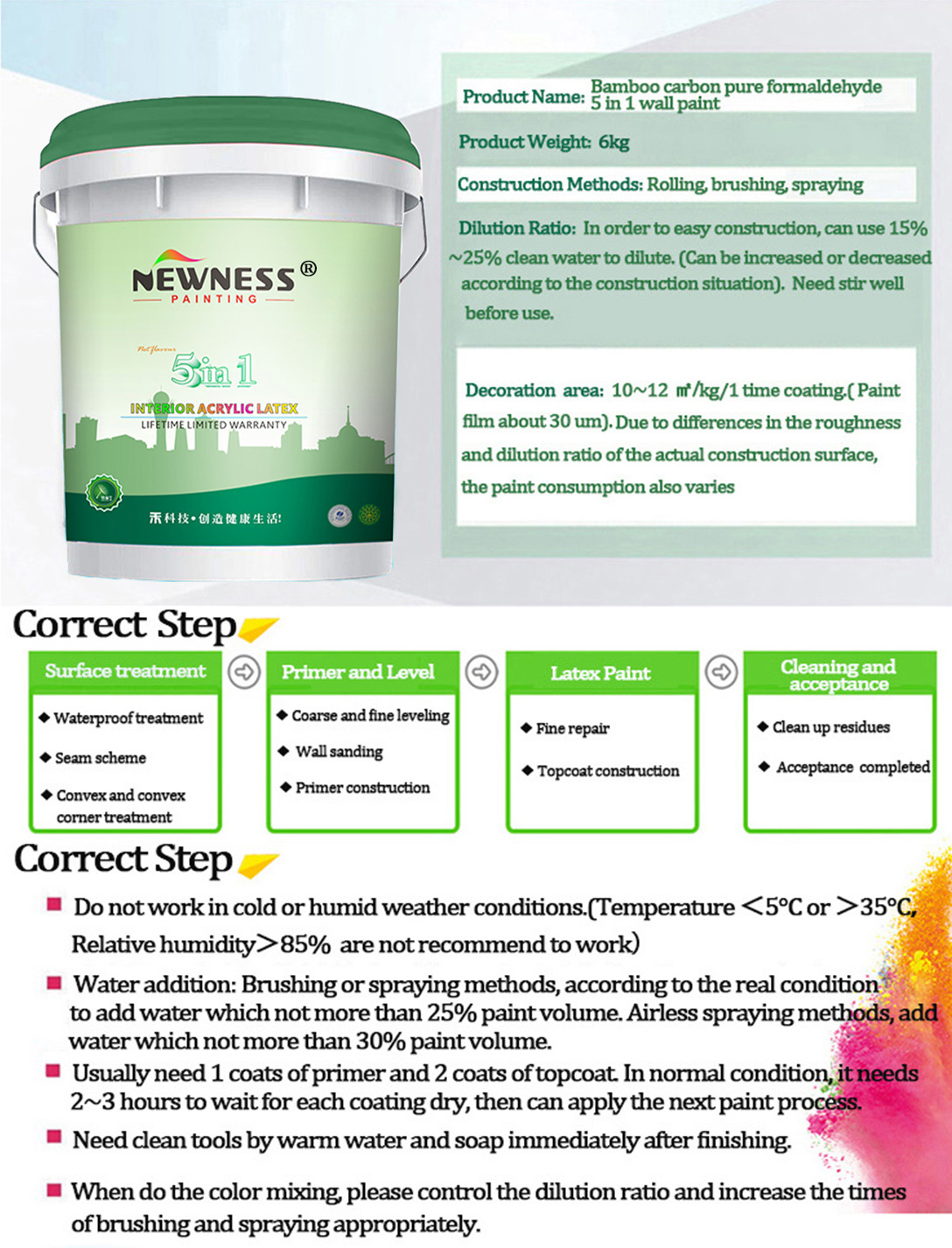 Building Coating Interior Wall Paint Emulsion with Supper Coverage CAS No. 9003-01-4