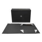 Customized Logo Design Black Rigid Flat Cardboard Magnetic Folding Cajas Regalo