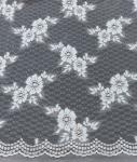 Light Orange Flower Cotton Nylon Lace Fabric for dress , fashion garments,