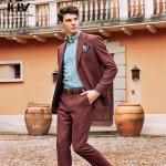 7 Days Sample Order Lead Time Support Men's Groom Wedding Slim Dress Wool Suit