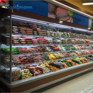 Quality Vertical Open Display Chiller LED Multideck Air Curtain Cabinet Fridge 2067mm Height wholesale