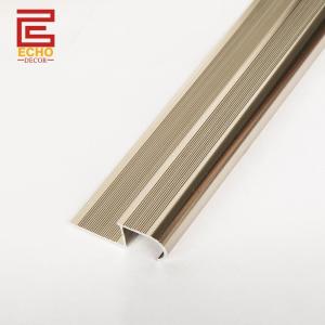 Quality Anti Slip Stair Nose Trim Anodised Aluminum Bullnose Stair Tread Cap wholesale