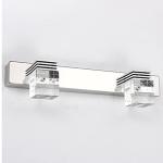 Nordic modern LED mirror front light simple bathroom light K9 crystal light(WH
