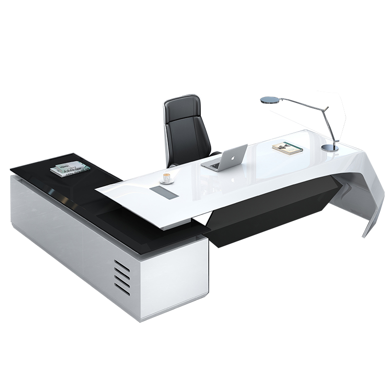 Customizable Lacquer Large Desk Perfect for Managers and Supervisors in the Office