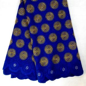 Quality 100 cotton heavy african lace fabric swiss voile lace for fashion dress / garment wholesale