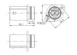 IP67 2 Pin Waterproof Straight Connector Plug , 2 Pin Right Angle Battery