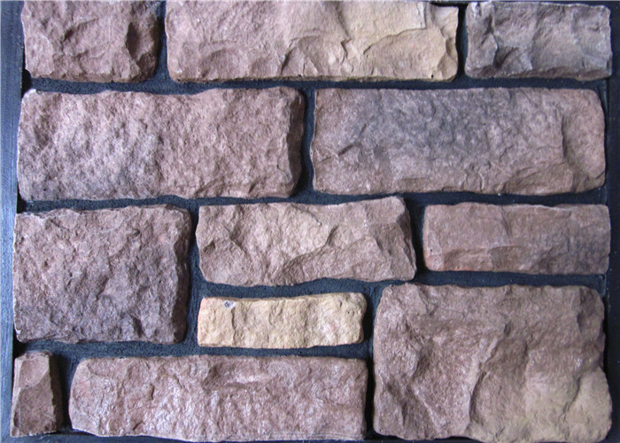 Multiple Color Artificial Wall Stone For Indoor / Outside Wall Decoration