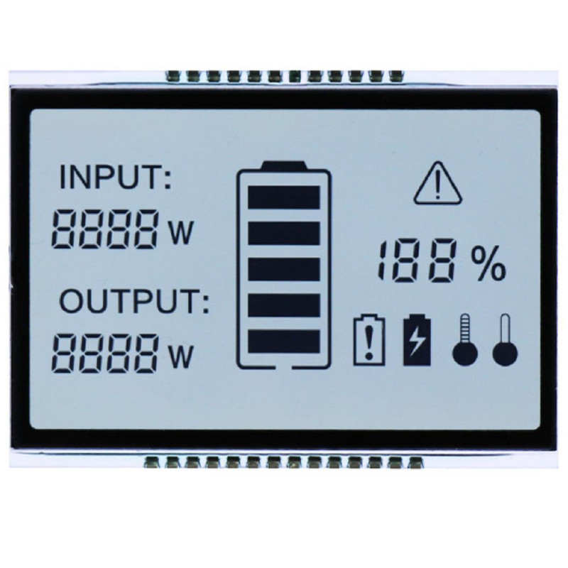 Customized TN HTN Monochrome LCD Display Screen For Electricity Meters