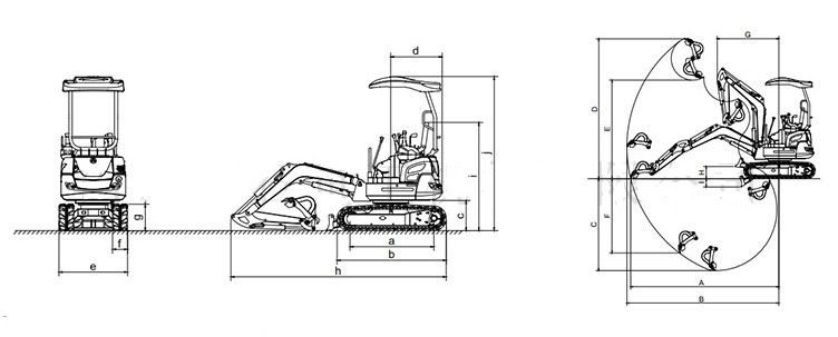CHANGCHAI Engine DOOZER Excavator Joystick for Precise Control 3.5 ton mini excavator