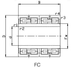 Quality Rolling Mill Bearings: Four-Row Cylindrical Roller Bearings FC6890250 wholesale