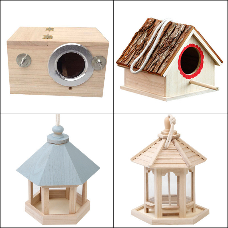 Fortune Paulownia Wooden Bird Nesting Box Wooden Crafts Supplies