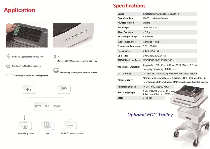 Factory Price 12 Channel Wifi Ecg Machine For Icu Hospital
