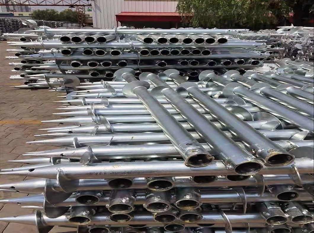 Extruded Steel Shafts Ground Helical Pie Deep Foundation for Transmission Tower Line