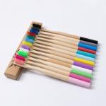 Custom Natural Ecological Bamboo Charcoal Soft Toothbrush Family Wooden