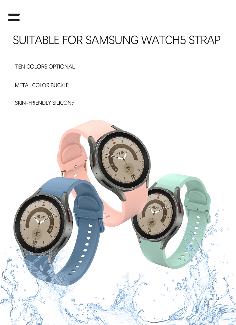 Quick Release Silicone Watch Strap for SamSung Galaxy Watch 4 130MM/116MM Length