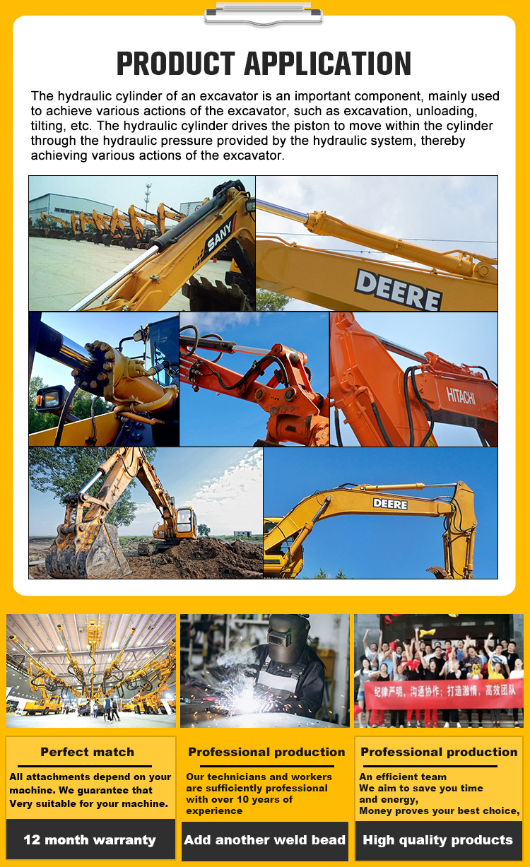 Engineering Building Construction Cylinder For Excavator Boom Arm Bucket Stick