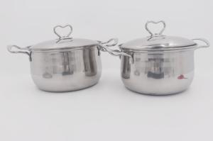 Quality 4pcs Household items grade steel cooking pot round shape America soup pot with metal handle wholesale