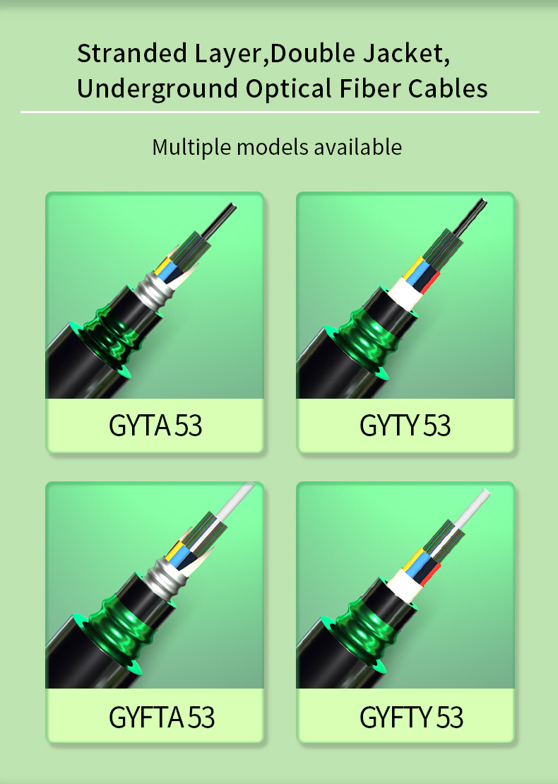 Outdoor Armored Fiber Optic Cable GYFTA53 1 2 4 Core for Long-Lasting Communication
