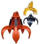 Hydraulic Steel Mechanical Orange Peel Grab For 20t Excavator SK200 SK210