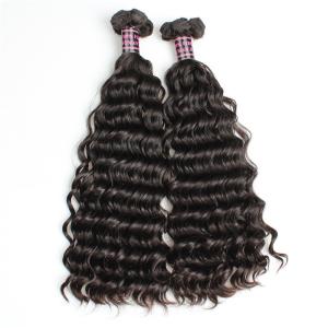 Quality 100% Unproducessed Natural Color Doble Wefted Virgin Indian Hair Deep Wave wholesale