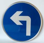 U Turn Arrow Aluminum Circle Plate For Traffic Sign