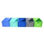 30kgs Loading Capacity Virgin PP Collapsible Stacking Containers 600*400 mm