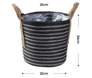 Quality Handicraft Natural Seagrass Storage Basket With Handle ECO Friendly Kids Toy Clothes Baskets Storage Home Decoractions wholesale