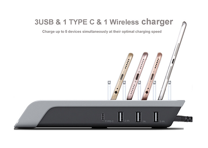 10W ABS Multi Phone QI Wireless Charging Station