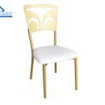 Luxury Gold Metal Party Tent Accessories Banquet Chair With Cushion For Wedding