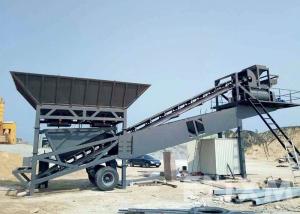 Quality 15mm Turning Radius 50m3/H Mobile Concrete Batching Plant wholesale
