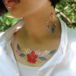 Jewel temporary gold tattoo, Custom temporary gold tattoo, fake tattoo