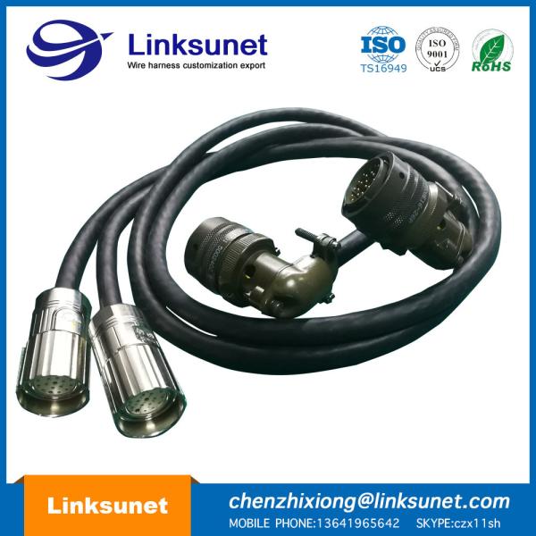 Female PT08E - 20 - 26P Industrial Amphenol Cables 19P 90 Degrees Lead Free
