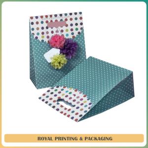 Quality customize colorful paper bag used for high grade cosmetic products wholesale