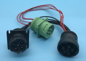Quality Deutsch 6 Pin J1708 Female to J1939 9 Pin Male and J1708 Male Splitter Y Cable wholesale